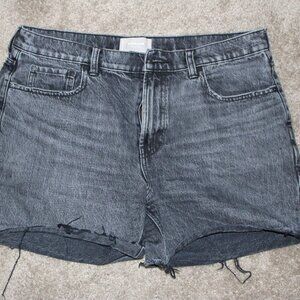 Everlane Relaxed Black Denim Shorts